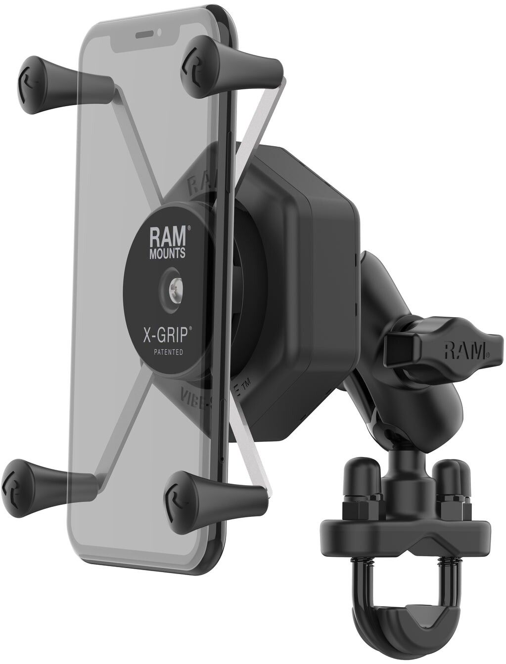 RAM Mount X-Grip Large Phone Mount with Vibe-Safe & U-Bolt Base - Short |  | AlltMobil