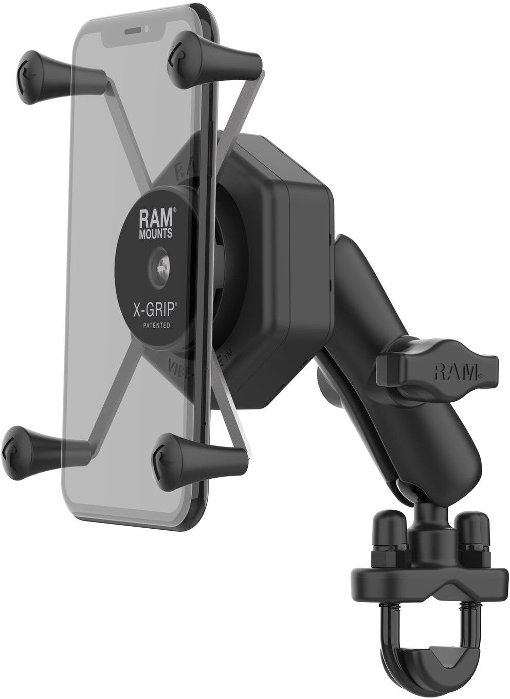 RAM Mount X-Grip Large Phone Mount with Vibe-Safe & U-Bolt Base - Medium |  | AlltMobil