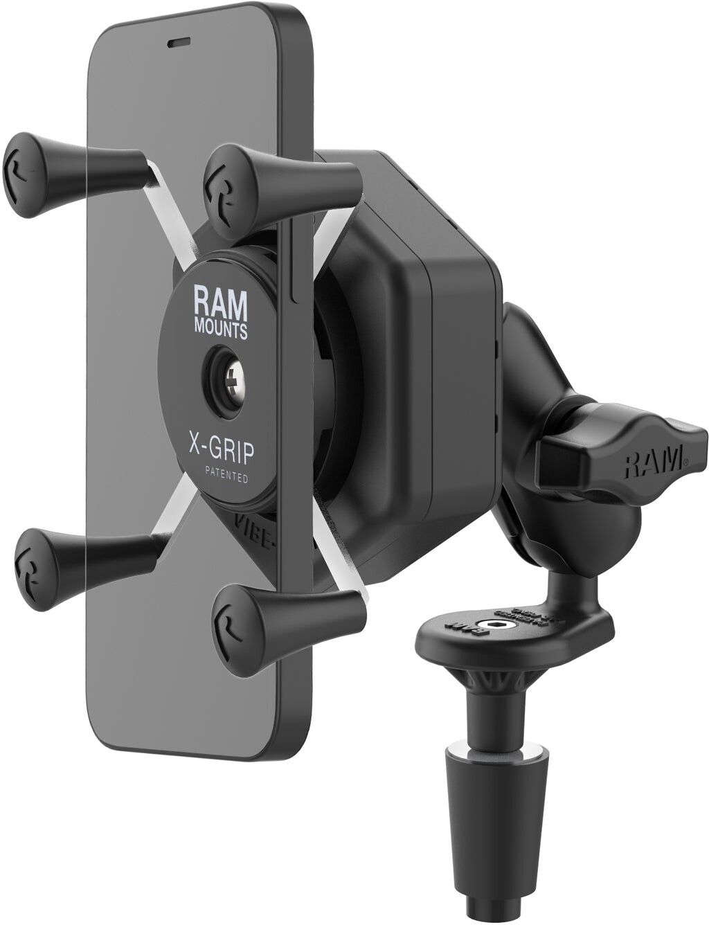 RAM Mount X-Grip Phone Mount with Vibe-Safe & Fork Stem Base (iPhone) |  | AlltMobil