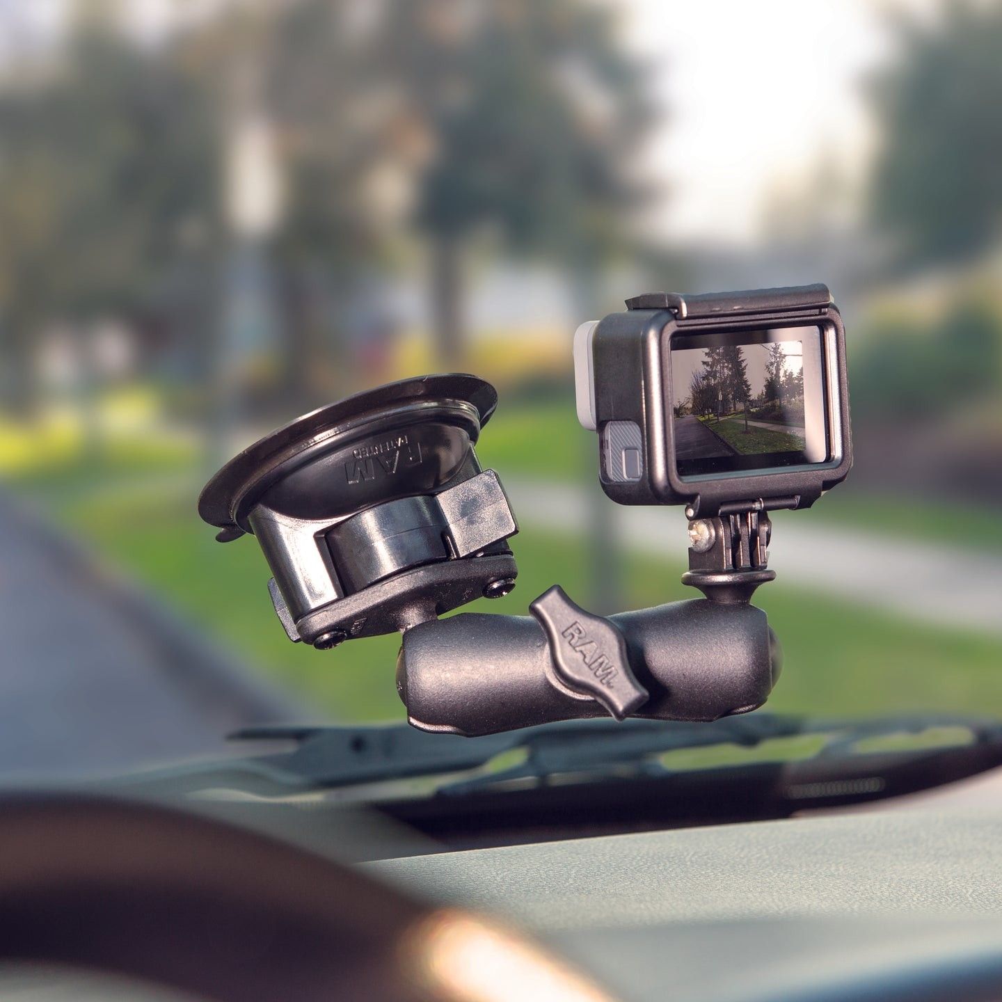 Bras Double Prise RAM 15 Cm - Alliage D'aluminium - Pour Bases Sphériques 2.5 Cm (1 Pouce) - Support Téléphone Moto, Caméra, GoPro