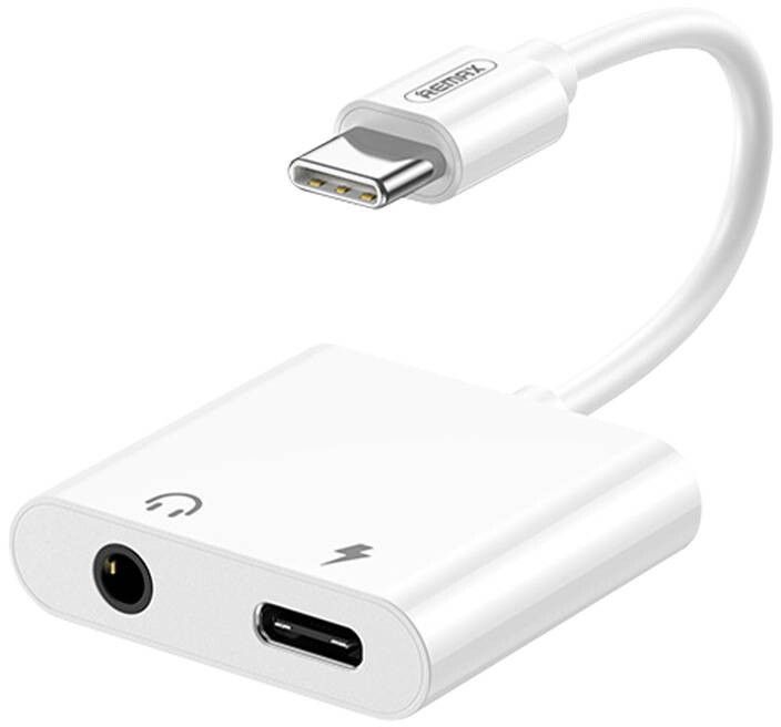 Remax USB-C to USB-C + 3,5mm Adapter | Samsung - Generella tillbehör - Kablar - Adaptrar | AlltMobil