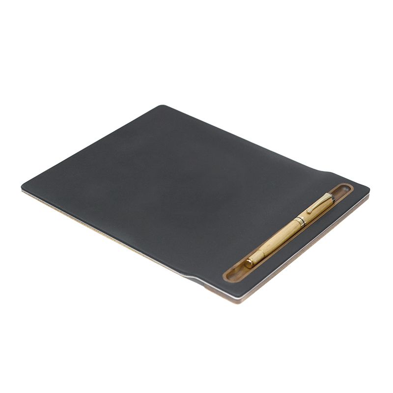 Samdi Leather + Alu Mouse Pad - Svart