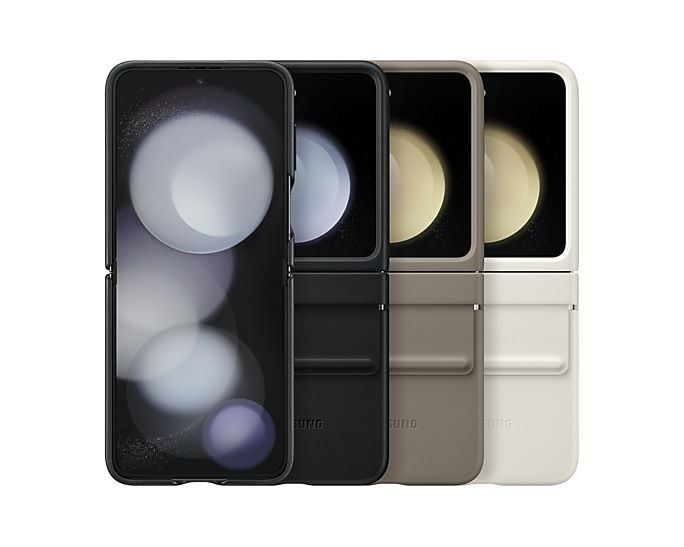 Samsung Flap Eco-Leather Case (Galaxy Z Flip5) - Svart | Samsung - Samsung Galaxy Z Flip5 - Skal & fodral | AlltMobil
