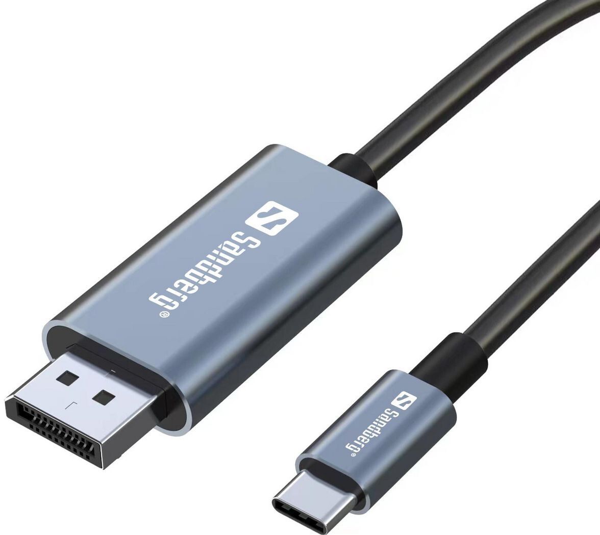 Sandberg USB-C to DisplayPort Cable | Mac - Generella Mac-tillbehör - Kablar & adaptrar - HDMI-kablar och andra bildkablar | AlltMobil