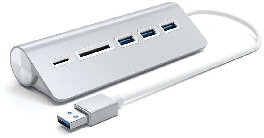 Satechi USB-A Aluminium USB 3.0 Hub & Card Reader