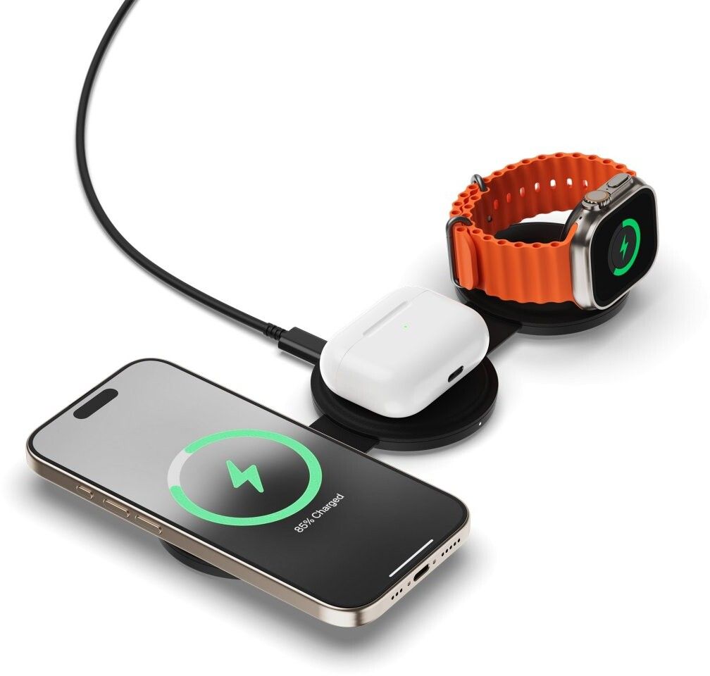 Satechi OntheGo 3-i-1 Charger - Svart | Tillbehör - Laddare - Laddstationer | AlltMobil