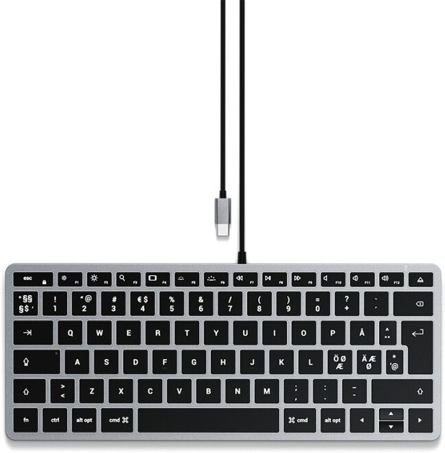 Satechi Slim W1 Wired Backlit Keyboard | iPad - iPad Pro 11 (2021) - Tangentbord | AlltMobil