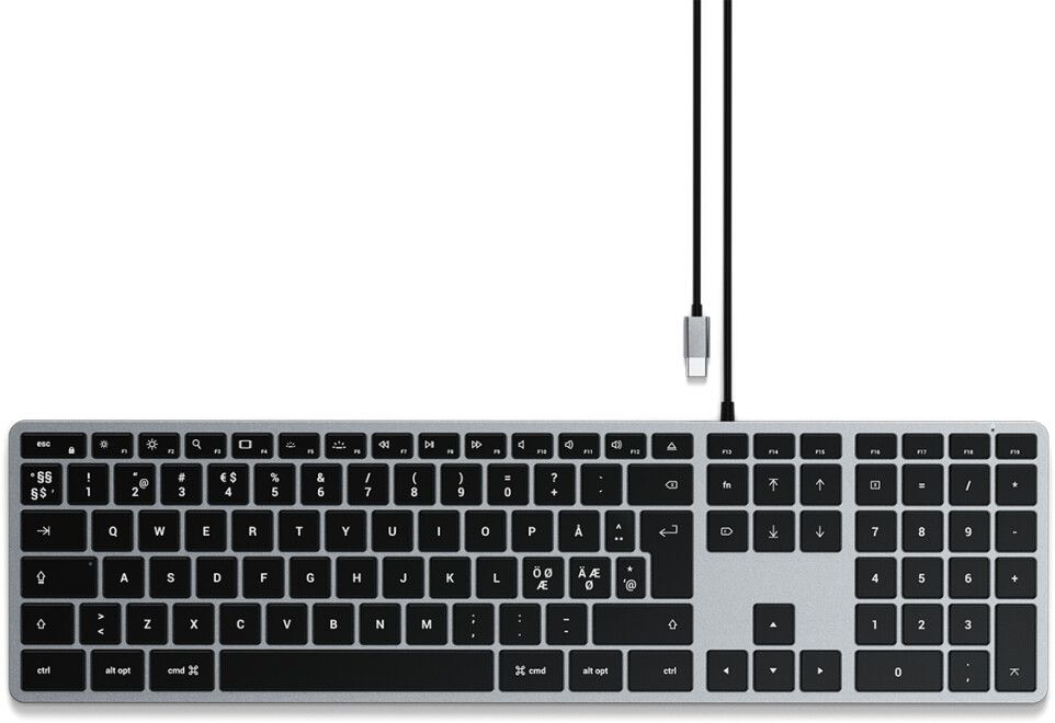 Satechi Slim W3 Wired Backlit Keyboard | iPad - iPad Pro 11 (2021) - Tangentbord | AlltMobil