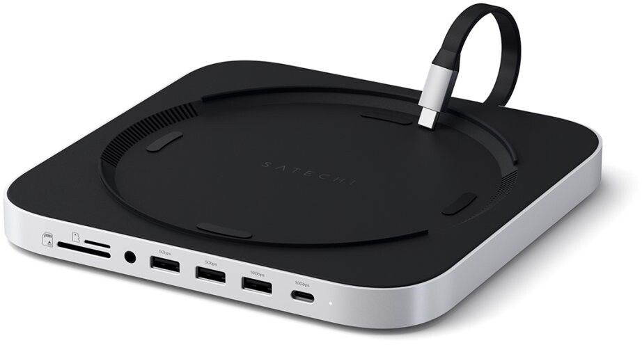 Satechi Stand & Hub With NVMe SSD Enclosure (Mac Mini/Studio) | Mac - Mac mini - Hubbar - USB-hubbar | AlltMobil