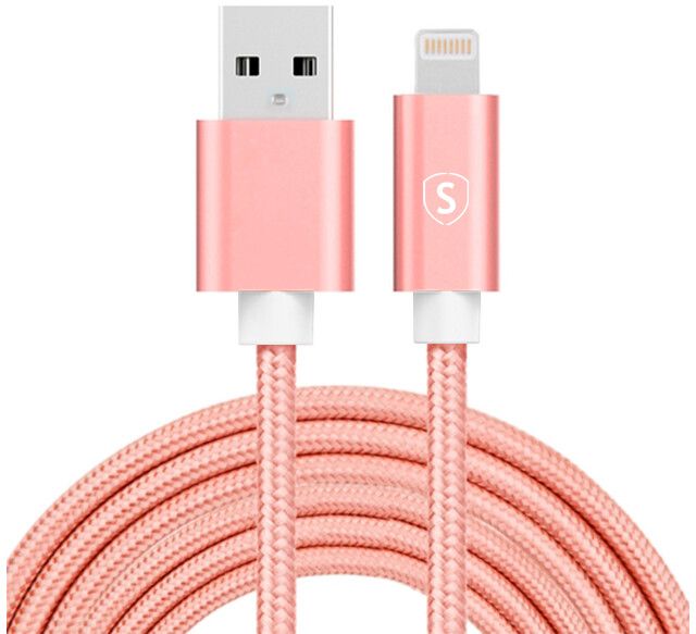 SiGN Nylon USB-A to Lightning Cable 10W - Blå 2 meter