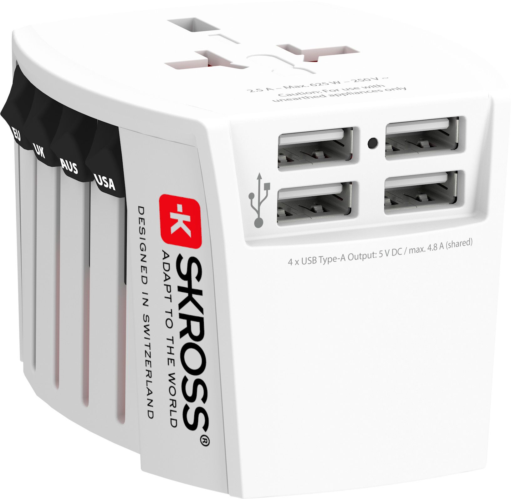 Skross Muv 4xUSB Världsadapter