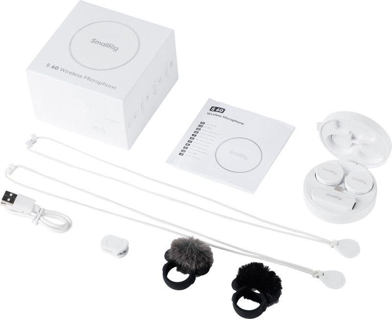 SmallRig 4706 S 60 Wireless Microphone USB-C - Vit | iPhone - Generella tillbehör - Foto & film - Mikrofoner - Trådlösa mikrofoner - Trådlös genom USB-C | AlltMobil