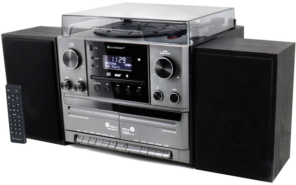 Soundmaster MCD5600 Stereo Music Centre - Svart | Tillbehör - Högtalare - Bluetooth | AlltMobil