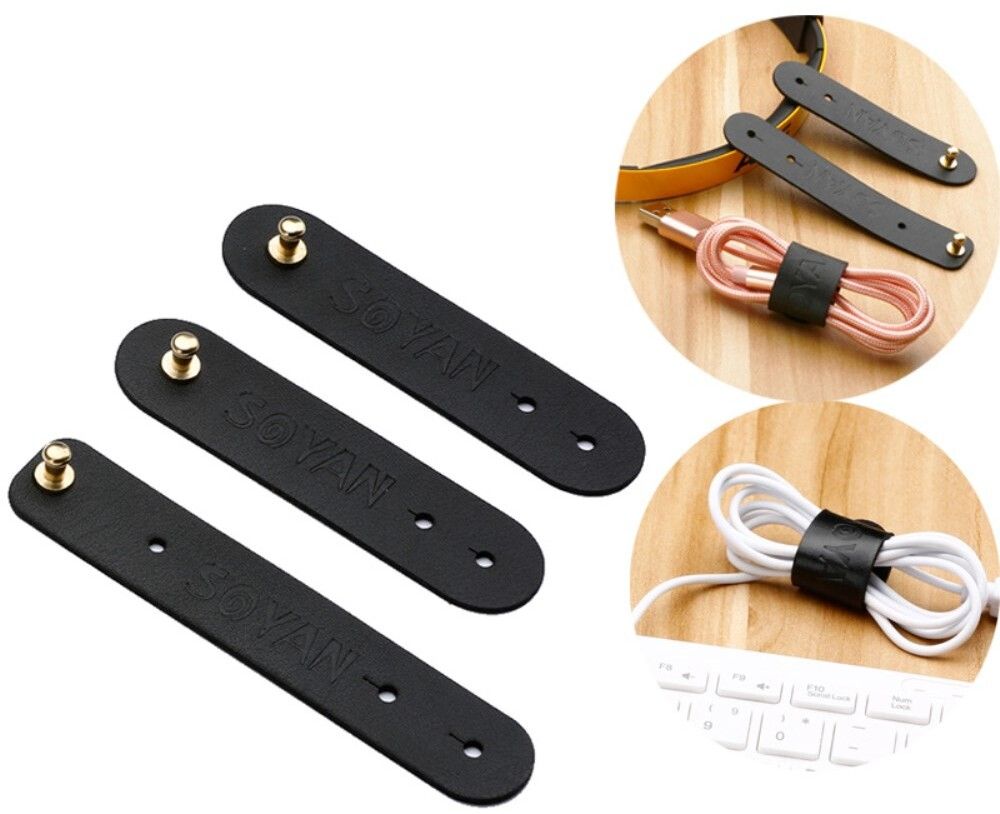 Soyan Cable Organizer - 3-pack - Svart | Tillbehör - Hemmakontor - Kabelhantering - Kabelhållare | AlltMobil