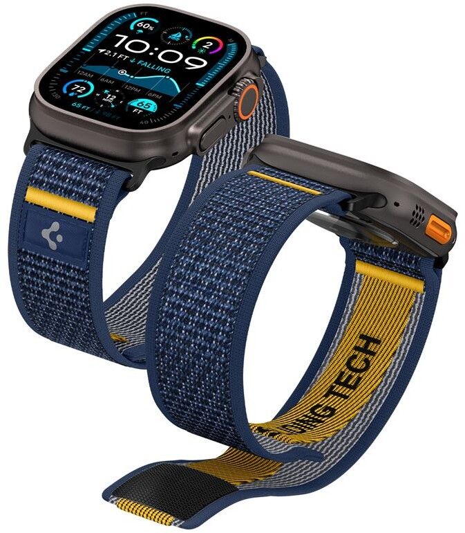 Spigen Athlex Air (Watch 49/46/45/44/42mm) - Svart | Apple Watch - Generella tillbehör - Armband - Series 1-9 42-45mm - Tygarmband | AlltMobil