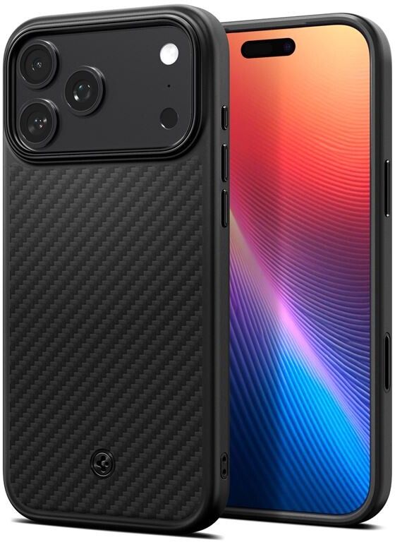 Spigen Enzo Aramid T MagFit (iPhone 17 Pro Max) - Svart/Silver | iPhone - iPhone 17 Pro Max - Skal & fodral - Hårda skal | AlltMobil