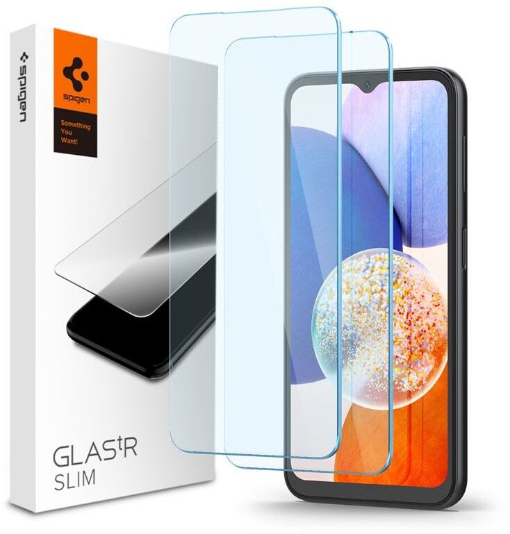 Spigen Glass tR Slim 2-Pack (Galaxy A14) | Samsung - Samsung Galaxy A14 - Skärmskydd | AlltMobil