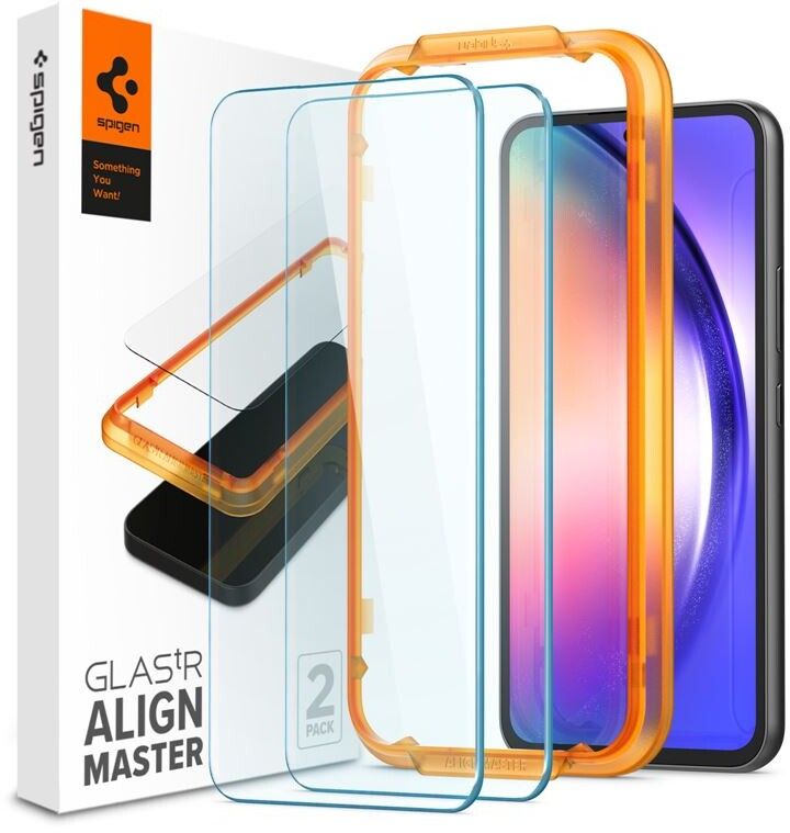 Spigen GLAS.tR AlignMaster - 2-pack (Galaxy A54) | Samsung - Samsung Galaxy A54 - Skärmskydd | AlltMobil