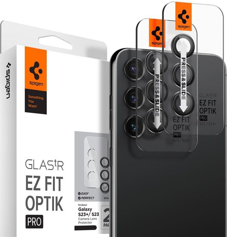 Spigen Glas.tR EZ Fit Optik Pro (Galaxy S23/S23+) | Samsung - Samsung Galaxy S23 - Skärmskydd | AlltMobil