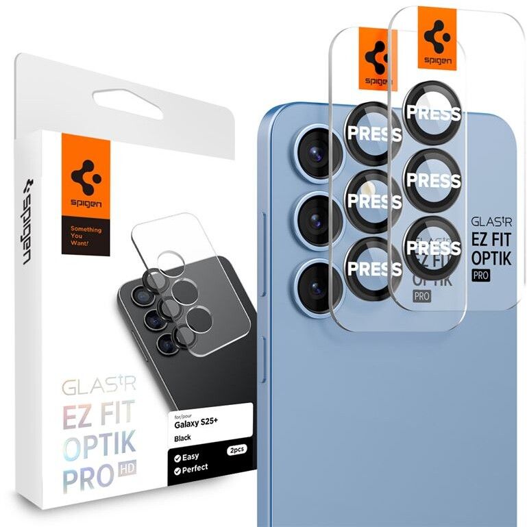 Spigen Glas.tR EZ Fit Optik Pro HD (Galaxy S25+) | Samsung - Samsung Galaxy S25+ - Skärmskydd | AlltMobil