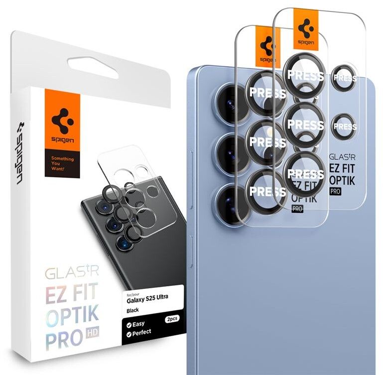Spigen Glas.tR EZ Fit Optik Pro HD (Galaxy S25 Ultra) | Samsung - Samsung Galaxy S25 Ultra - Skärmskydd | AlltMobil