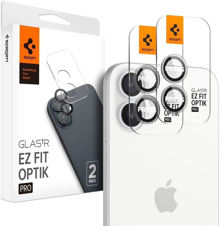Spigen Glas.tR EZ Fit Optik Pro (iPhone 16/16 Plus) - Transparent | iPhone - iPhone 16 - Skal & fodral - Kameraskydd | AlltMobil