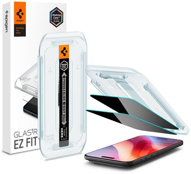 Spigen Glas.tR EZ Fit Privacy (iPhone Air) | iPhone - iPhone Air - Skärmskydd - Härdat glas | AlltMobil
