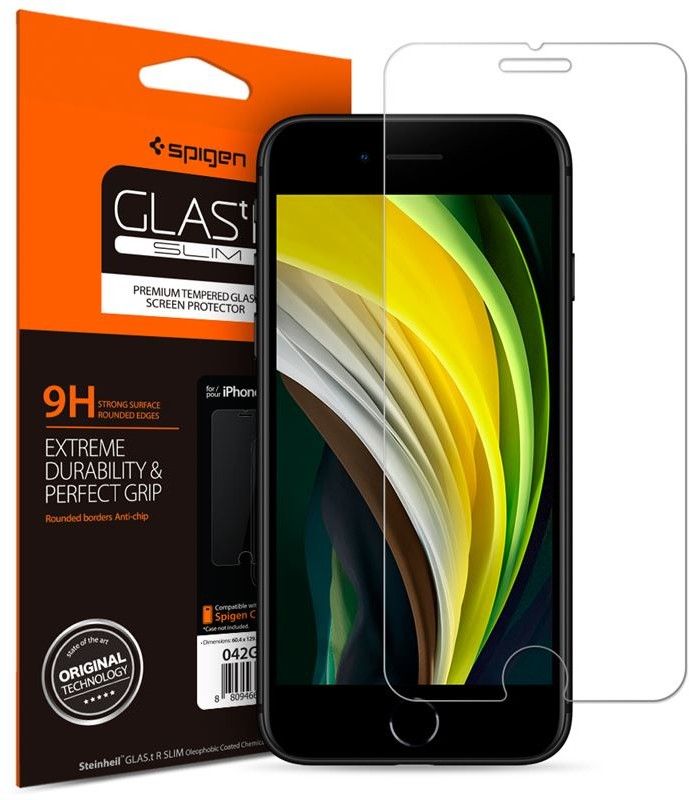 Spigen GLAS.tR Slim HD (iPhone SE2/8/7) | iPhone - iPhone SE2 (2020) - Skärmskydd - Härdat glas | AlltMobil