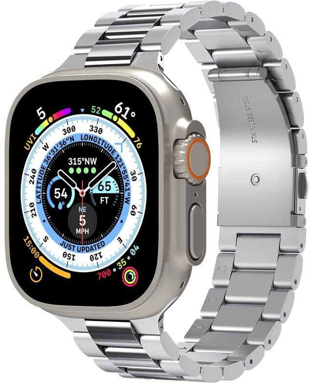 Spigen Modern Fit 316L (Watch 49/46/45/44/42mm) | Apple Watch - Generella tillbehör - Armband - Series 1-9 42-45mm - Metallarmband | AlltMobil