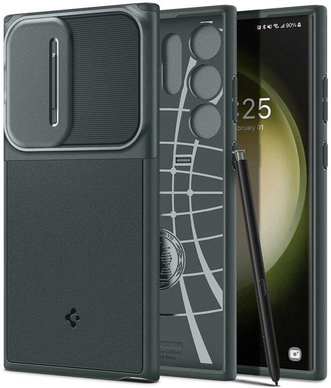 Spigen Optik Armor (Galaxy S23 Ultra) - Svart | Samsung - Samsung Galaxy S23 Ultra - Skal & fodral | AlltMobil