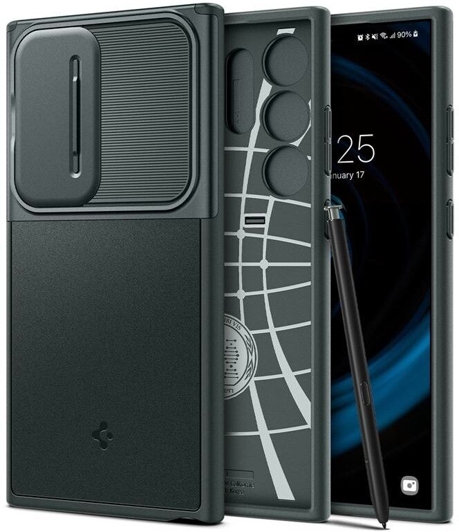 Spigen Optik Armor (Galaxy S24 Ultra) - Svart | Samsung - Samsung Galaxy S24 Ultra - Skal & fodral | AlltMobil