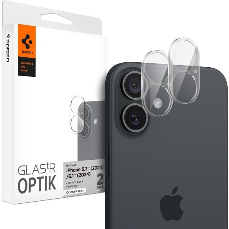 Spigen Optik Lens Protector (iPhone 16/16 Plus) - Transparent | iPhone - iPhone 16 - Skal & fodral - Kameraskydd | AlltMobil