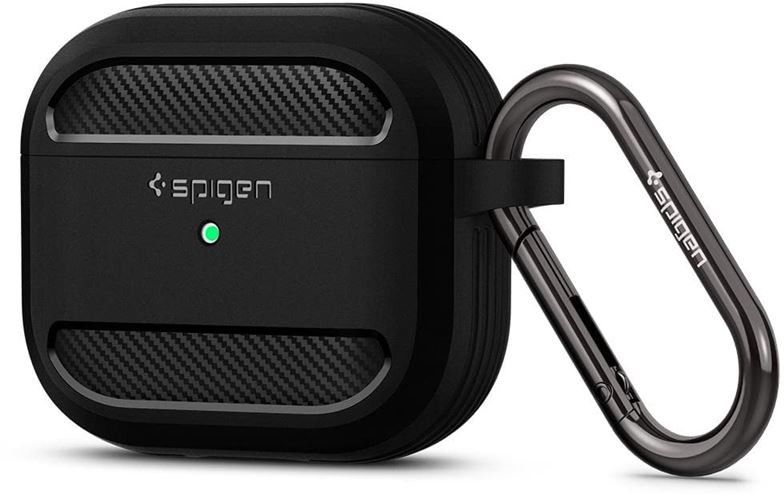 Spigen Rugged Armor (AirPods 3) - Svart | AirPods - AirPods 3 - Fodral - Silikon - TPU | AlltMobil