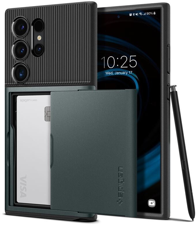 Spigen Slim Armor CS (Galaxy S24 Ultra) - Svart | Samsung - Samsung Galaxy S24 Ultra - Skal & fodral | AlltMobil
