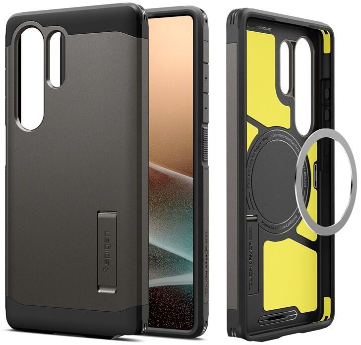 Spigen Tough Armor AI MagFit (Galaxy S25 Ultra) - Svart | Samsung - Samsung Galaxy S25 Ultra - Skal & fodral | AlltMobil