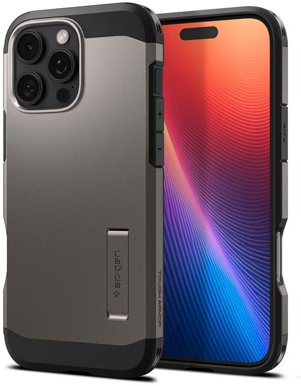 Spigen Tough Armor AI MagFit (iPhone 16 Pro) - Svart | iPhone - iPhone 16 Pro - Skal & fodral - Extra tåliga | AlltMobil