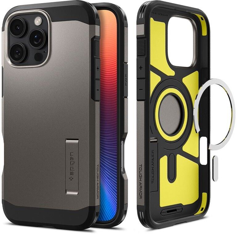 Spigen Tough Armor AI MagFit (iPhone 16 Pro Max) - Svart | iPhone - iPhone 16 Pro Max - Skal & fodral - Extra tåliga | AlltMobil
