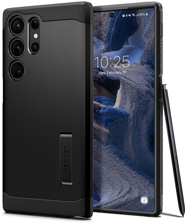 Spigen Tough Armor (Galaxy S23 Ultra) - Svart | Samsung - Samsung Galaxy S23 Ultra - Skal & fodral | AlltMobil