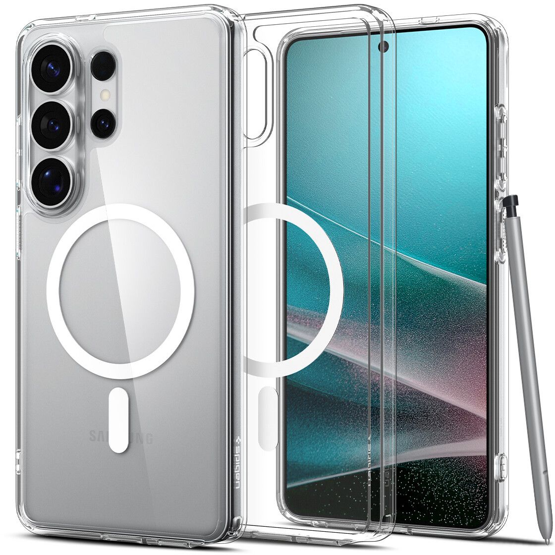 Spigen Ultra Hybrid MagFit (Galaxy S26 Ultra) - Vit | Samsung - Samsung Galaxy S26 Ultra - Skal & fodral | AlltMobil