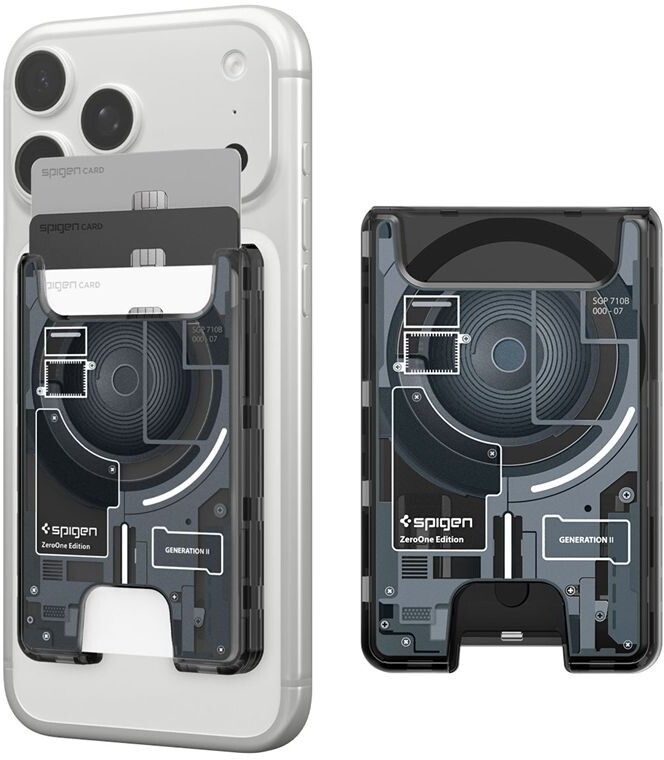 Spigen Ultra Hybrid MagSafe Wallet Zero One - Zero One White | iPhone - Generella tillbehör - MagSafe - Korthållare | AlltMobil