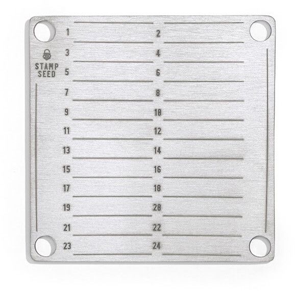 Stamp Seed Titanium Seed Phrase Storage Plate | iPhone - Generella tillbehör - Hårdvaruplånböcker | AlltMobil