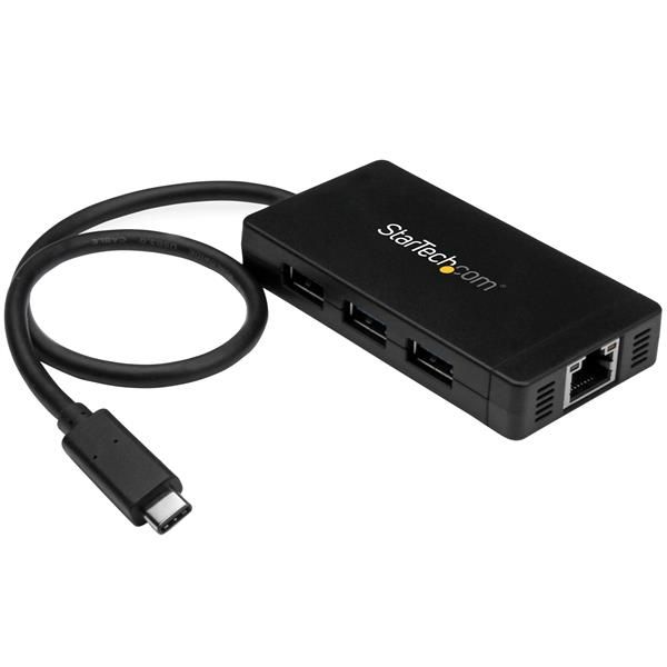 StarTech USB-C-Hubb - 3x USB-A & 1x Ethernet