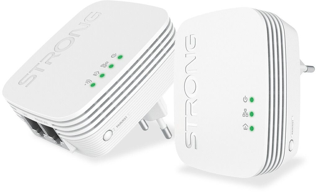 Strong Powerline WiFi 600 Mini Duo Kit | Mac - Generella Mac-tillbehör - Nätverk - Wifi-förstärkning - repeatrar | AlltMobil