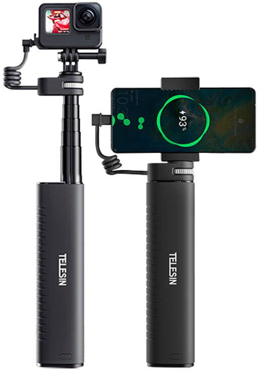 Telesin Power Grip Selfie Stick (with Power Bank) | iPhone - Generella tillbehör - Foto & film - Actionkameror & tillbehör - Tillbehör | AlltMobil