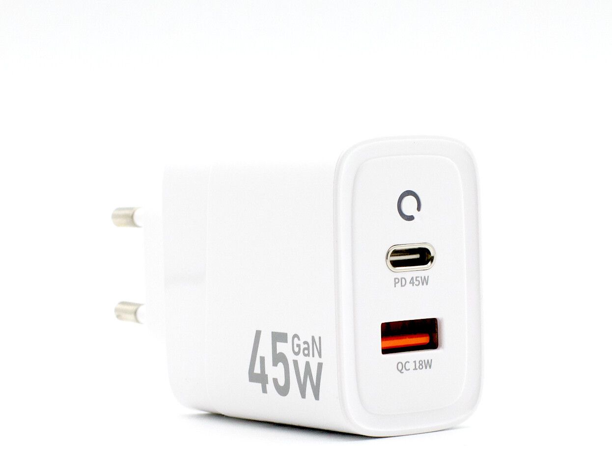 Trasig förpackning: Moobio Väggladdare 45W USB-C och USB-A GaN PD