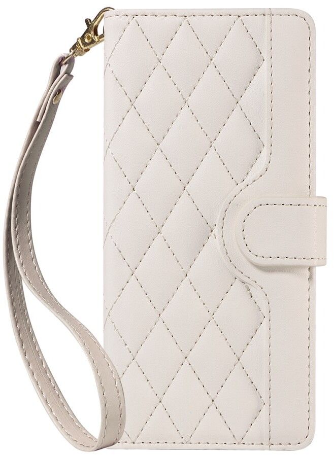 Trolsk Crossbody Rhombus Wallet (iPhone Air) - Vit | iPhone - iPhone Air - Skal & fodral - Läderfodral | AlltMobil