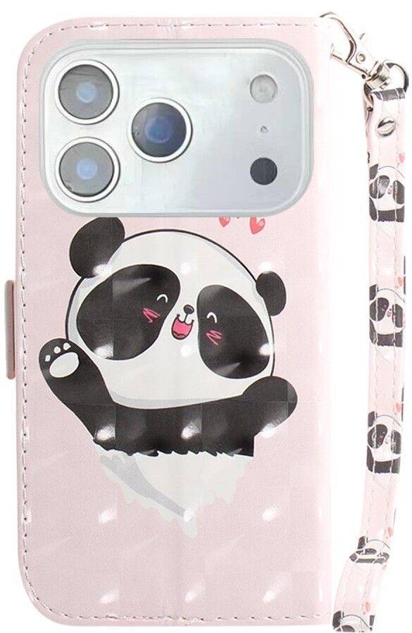 Trolsk Cute Panda Wallet (iPhone 17 Pro) | iPhone - iPhone 17 Pro - Skal & fodral - Läderfodral | AlltMobil