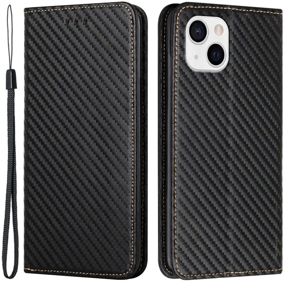 Trolsk Fodral med Kolfibermönster (iPhone 15) | iPhone - iPhone 15 - Skal & fodral - Läderfodral | AlltMobil