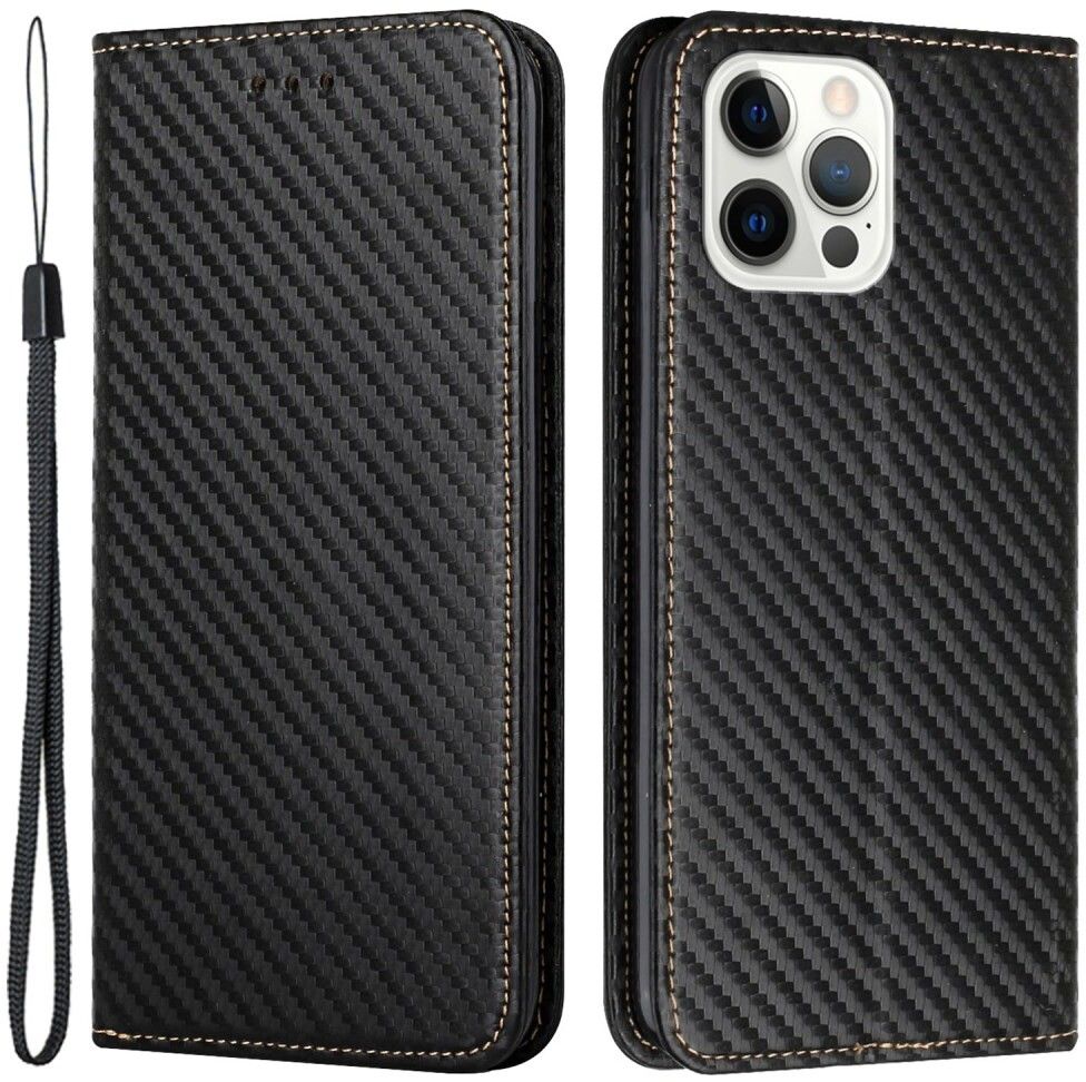 Trolsk Fodral med Kolfibermönster (iPhone 15 Pro Max) | iPhone - iPhone 15 Pro Max - Skal & fodral - Läderfodral | AlltMobil