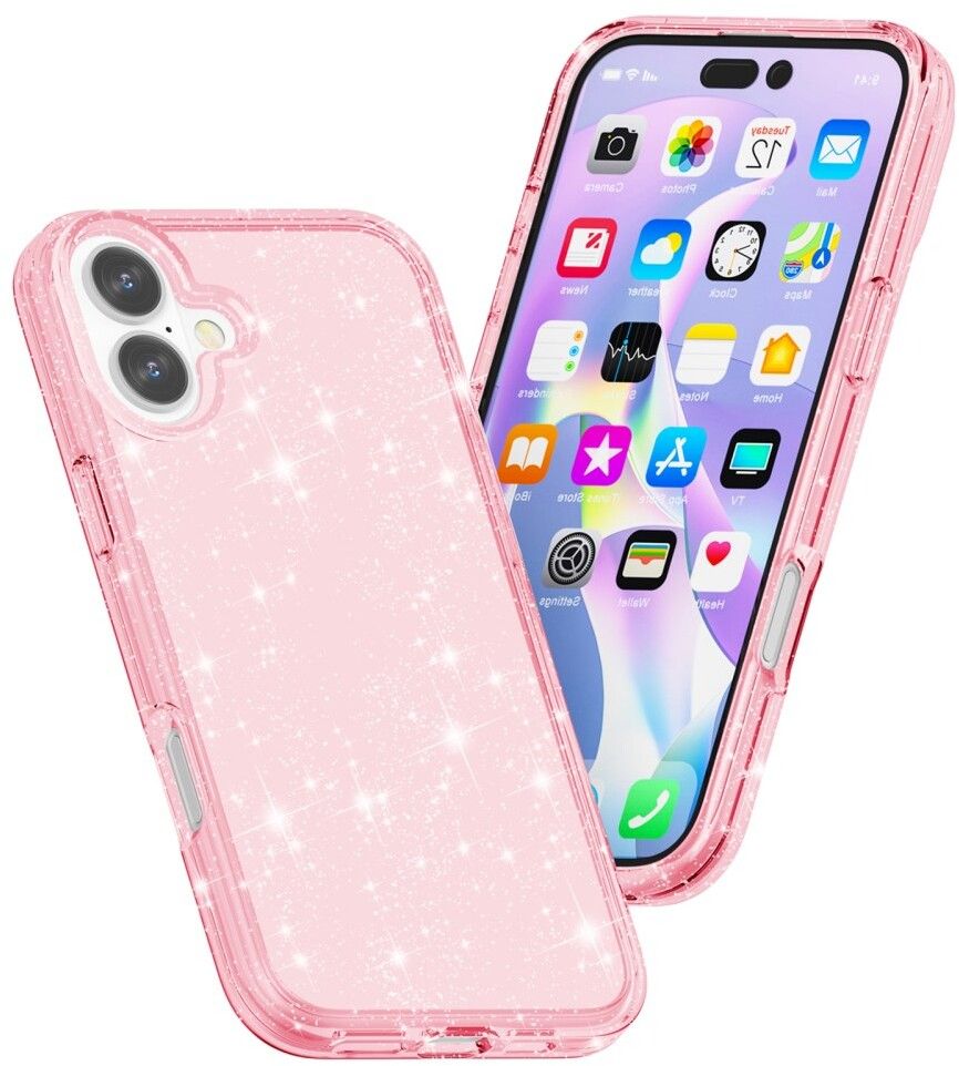 Trolsk Glittery Hard Case (iPhone 16) - Transparent | iPhone - iPhone 16 - Skal & fodral - Glitterskal | AlltMobil